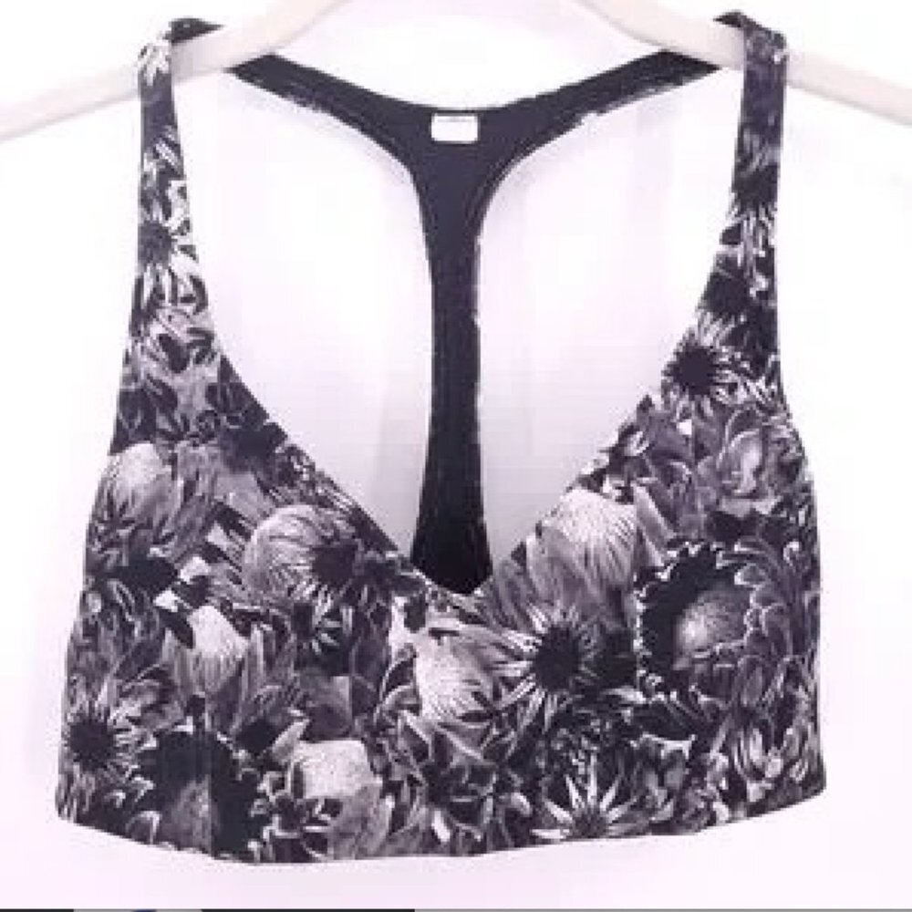 LULULEMON Arise Yoga Bra Flowabunga Floral Racerback Deep V Bralette 10 - Picture 3 of 4